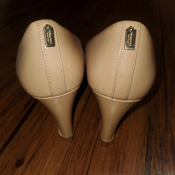 Coach Beige "Rileigh" Wedges - Picture 3 of 7